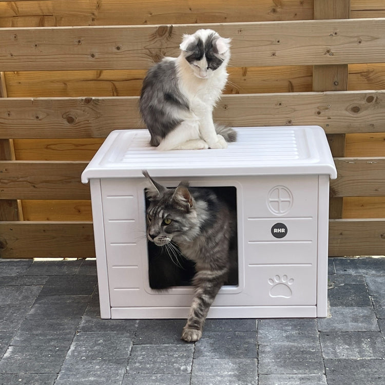 Kattenhuis Villa de Luxe voor binnen en buiten (Wit)