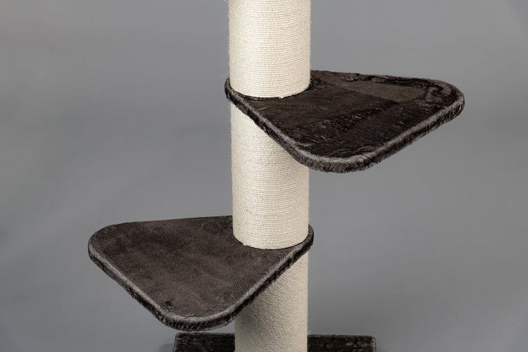 Grote, taupekleurige Ligplaats Step Driehoekig (voor 12, 15 of 20 cm palen)