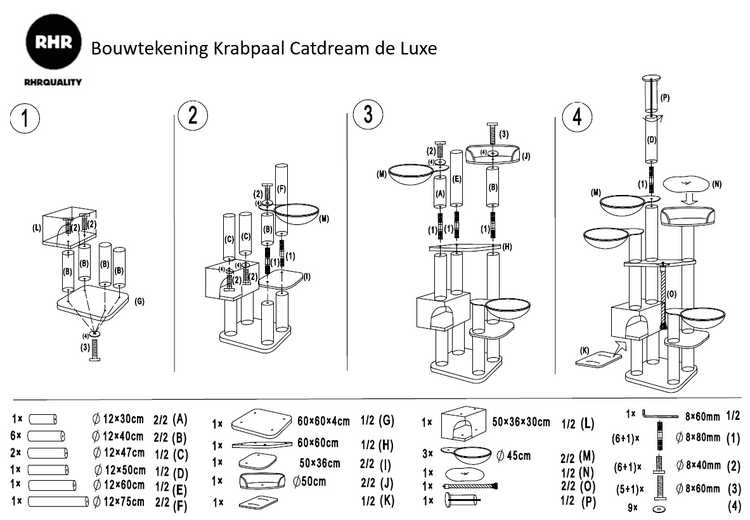 Krabpaal Catdream de Luxe Blackline (Lichtgrijs)