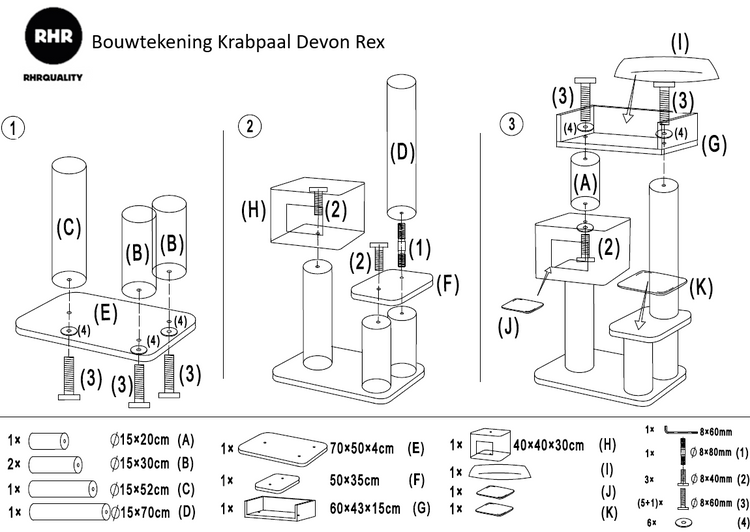 Krabpaal Devon Rex (Lichtgrijs)