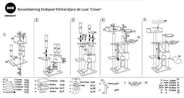 Krabpaal Kilimandjaro de Luxe Blackline Crown (Lichtgrijs)