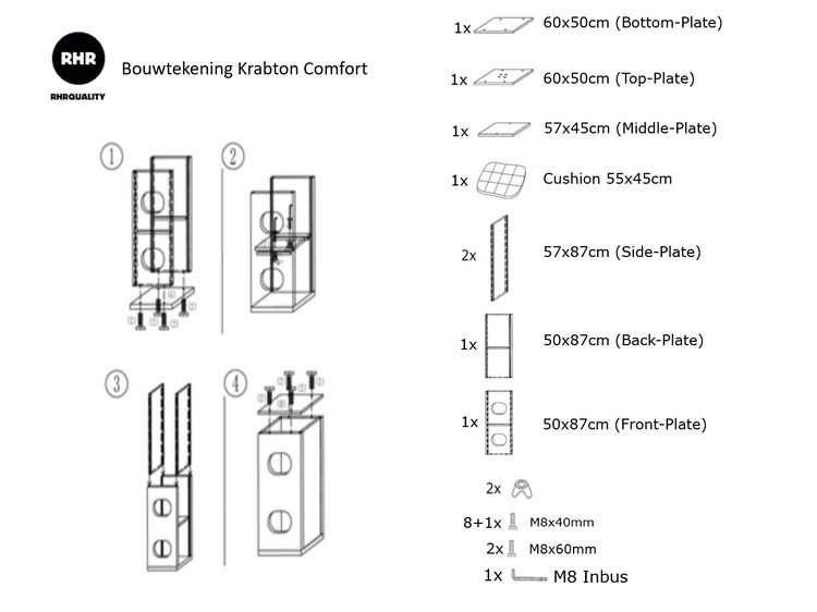 Krabton Comfort (Crèmekleurig)