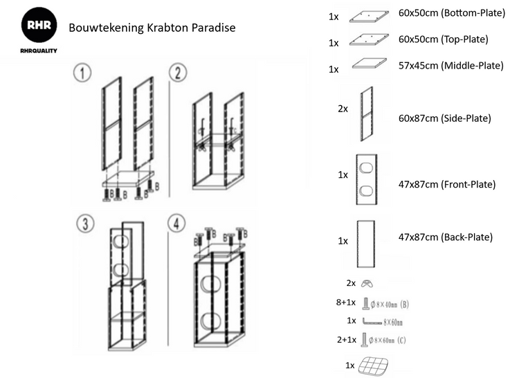 Krabton Paradise (Lichtgrijs kleurig)