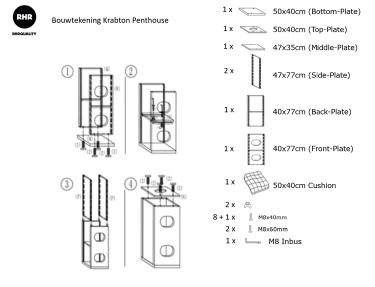 Krabton Penthouse (Lichtgrijs kleurig)